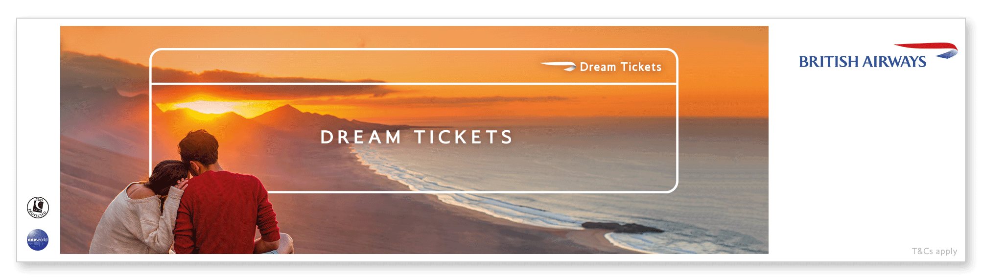 Dream Tickets Winter Sun 970x250 animated banner