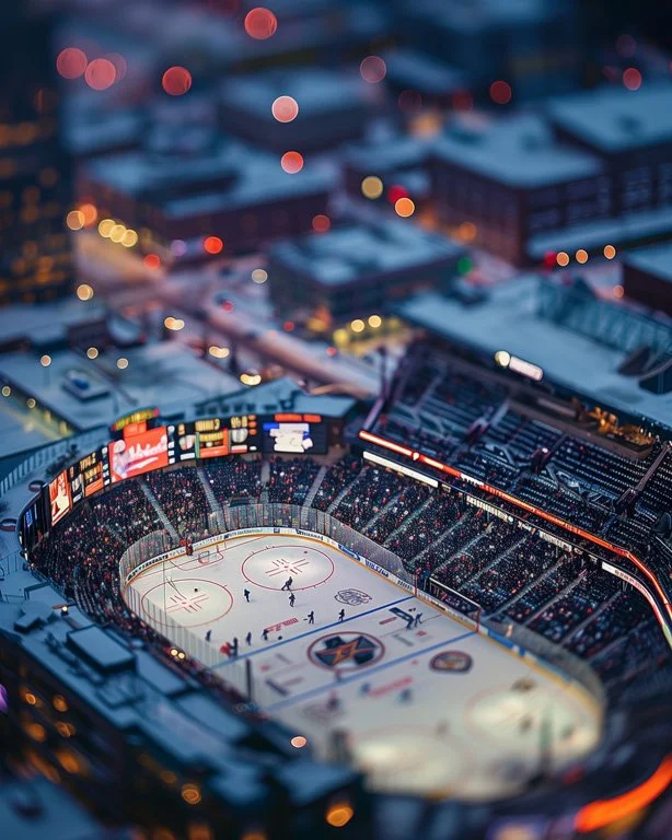 NHL game in stadium