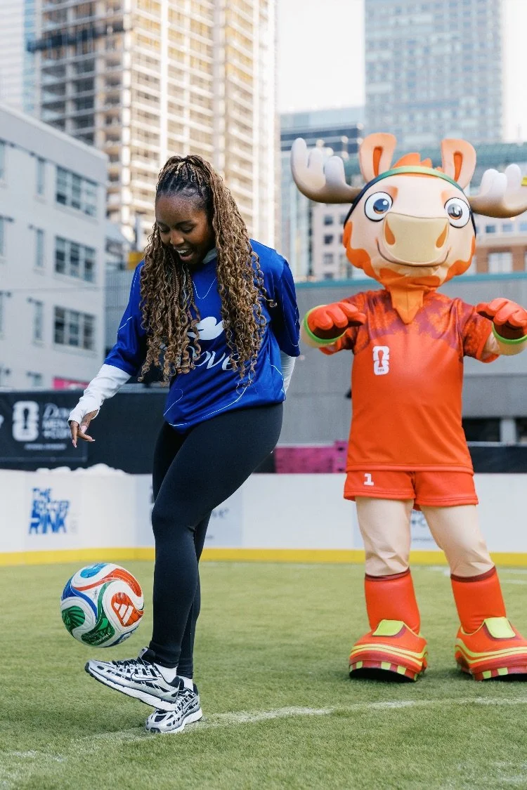 Soccer Rink stunt photography