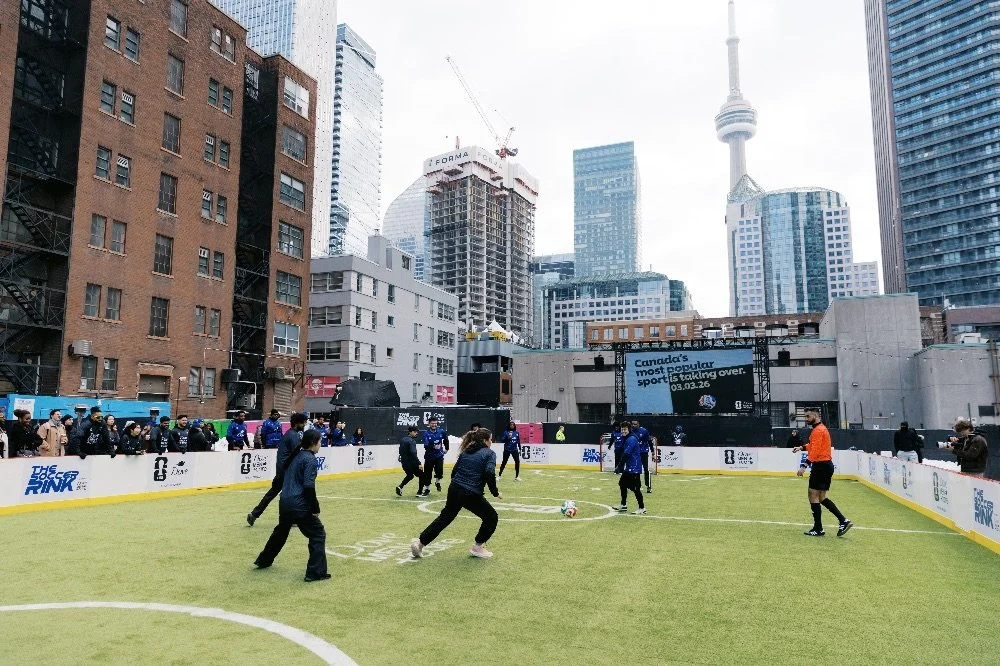 Soccer Rink stunt photography
