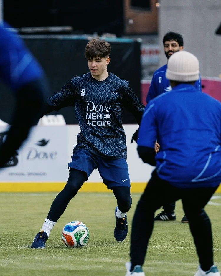 Soccer Rink stunt photography