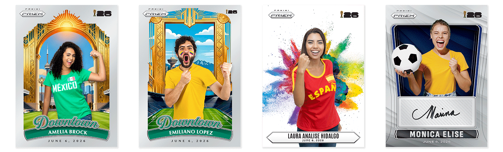 Panini trading card experience animation
