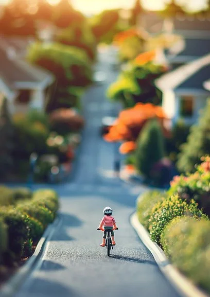Miniature toy cyclist
