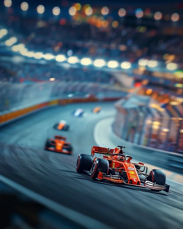 Miniature Formula 1 cars