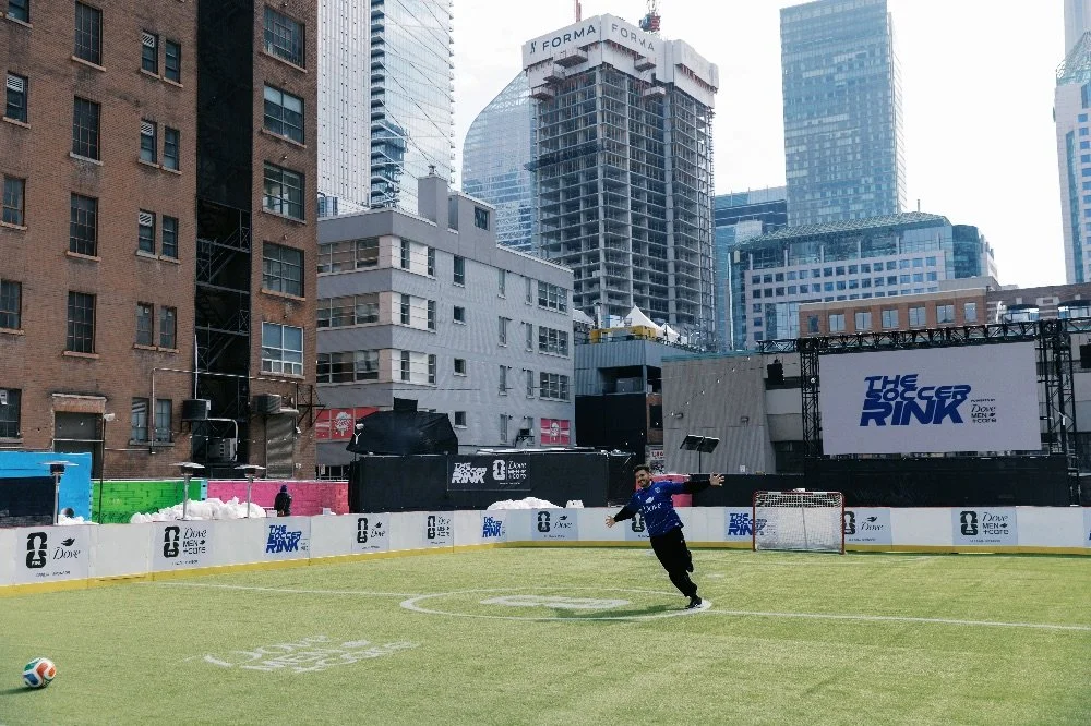 Soccer Rink stunt photography